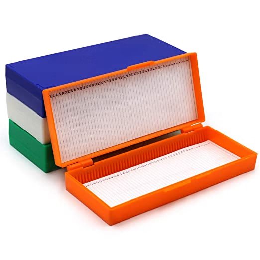 microscope-slide-box-plastic عکس جعبه لام پلاستیکی